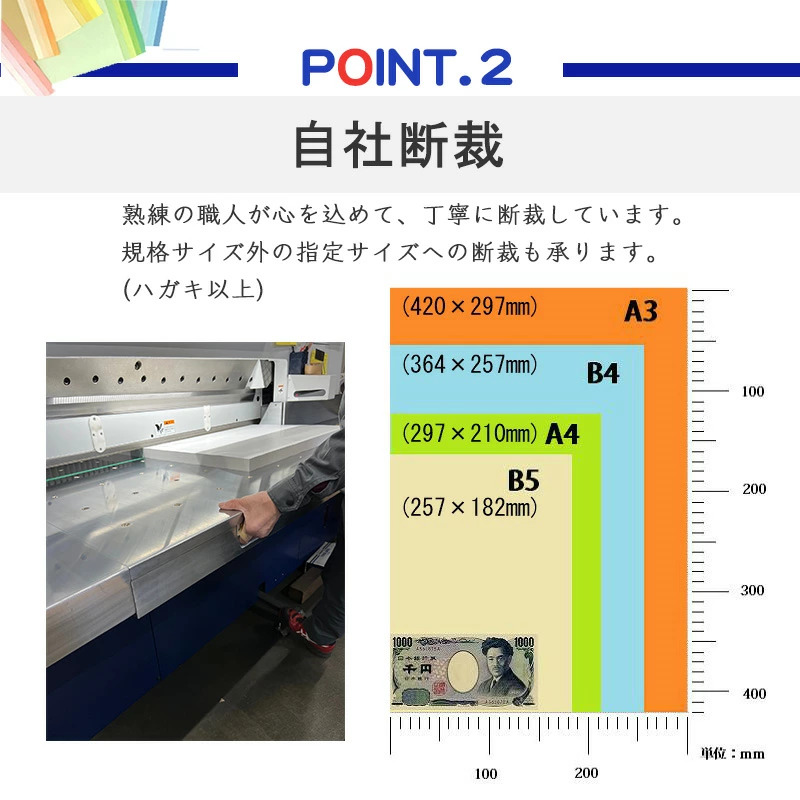 色上質紙 最厚口(0.19mm) B4 50〜1600枚 商品画像サムネイル2