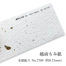 越前和紙 もみ紙エンボス　ふくい鳥の子M-2353 25枚　545×788mm 鳥の子紙 白口 手漉和紙 純白 福井越前 No.891 54 x 78cm : 森田