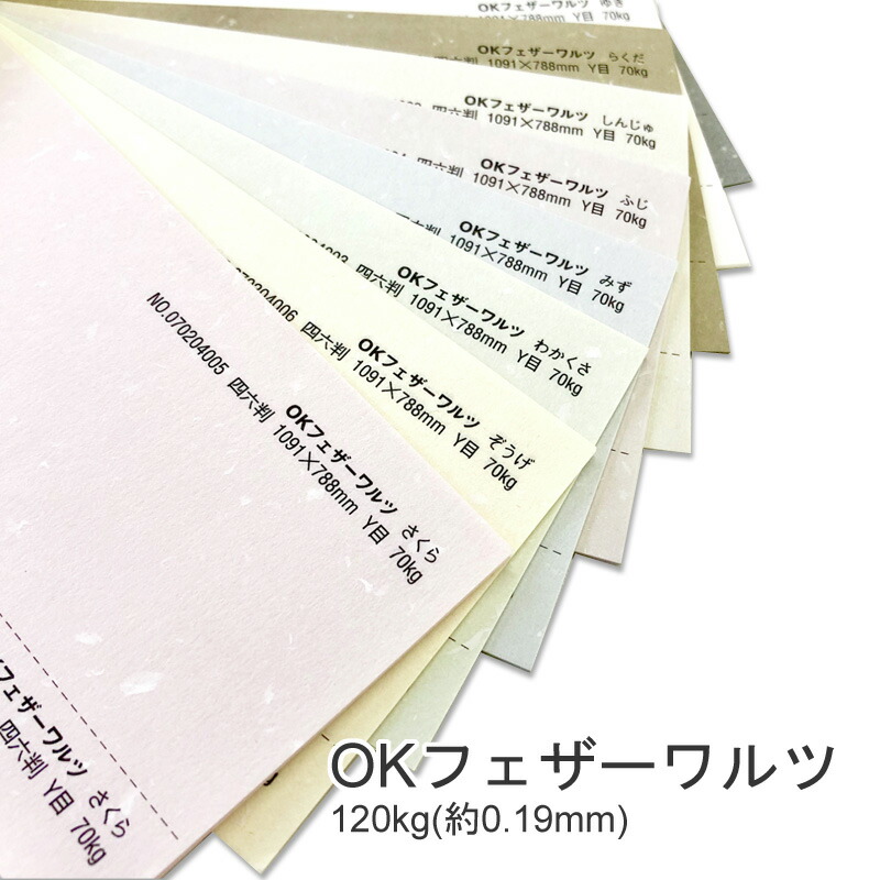 ＯＫフェザーワルツ 120kg(0.19mm) 特殊紙 紙の専門通販KAMIOLSHOP