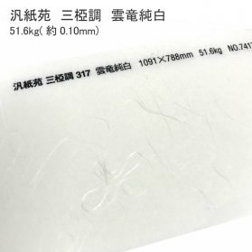 汎紙苑 三椏調 雲竜純白 51.6kg ( 0.10mm ) 和紙の商品画像